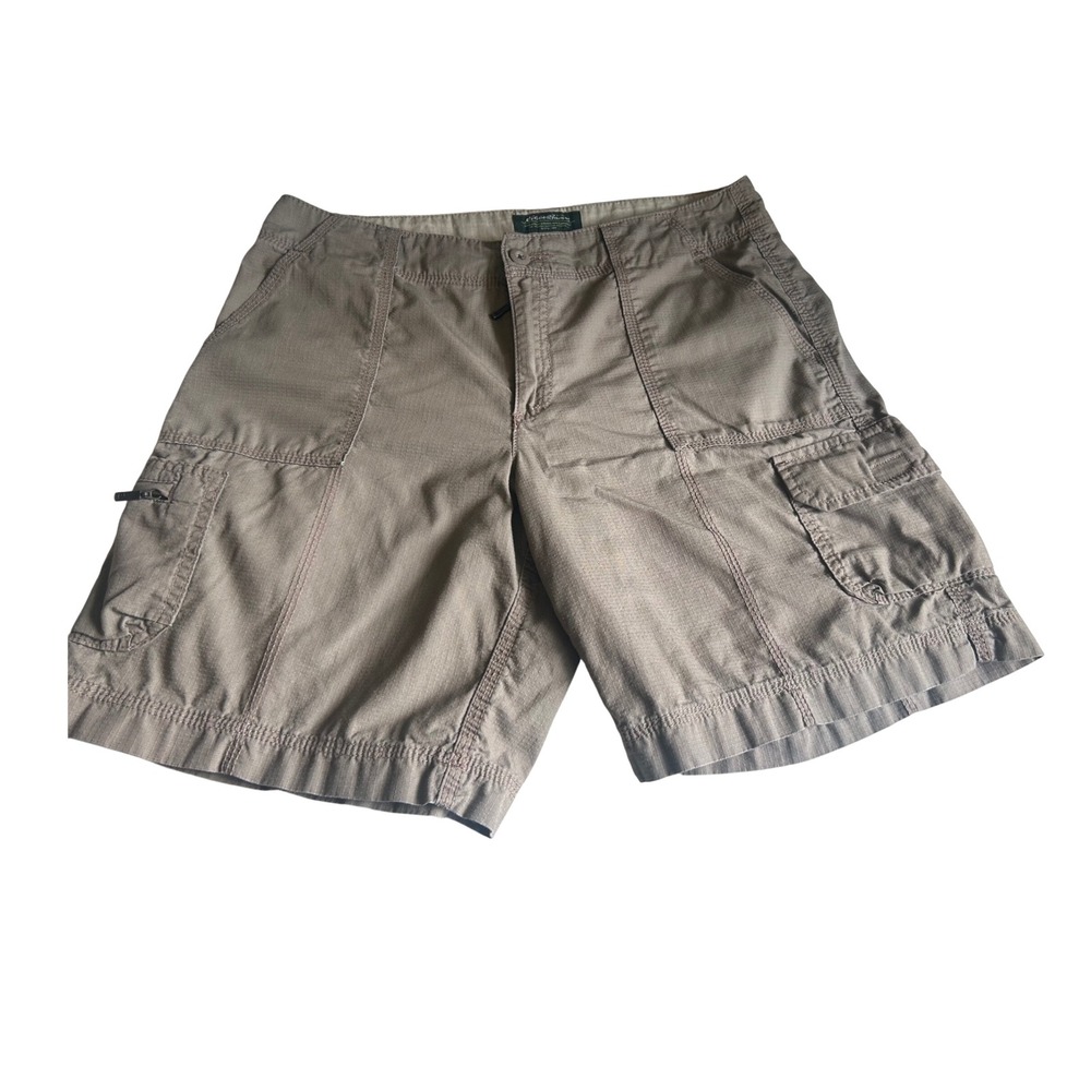 Eddie Bauer Organic Cotton Cargo Shorts Outdoor Casual Pockets Size 8